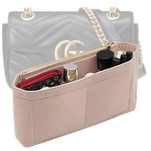 8561 Felt Insert Purse Organizer with Zipper,Mini Handbag Tote Shaper